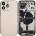 Back Housing W/ Charging Port Flex & Small Parts For iPhone 13 Pro (EU / Global Version) (Used OEM Pull: Grade B) (Gold)