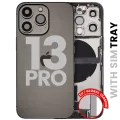 Back Housing W/ Charging Port Flex & Small Parts For iPhone 13 Pro (EU / Global Version) (Used OEM Pull: Grade B) (Graphite)