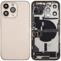 Back Housing W/ Charging Port Flex & Small Parts For iPhone 13 Pro (EU / Global Version) (Used OEM Pull: Grade C) (Gold)
