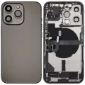 Back Housing W/ Charging Port Flex & Small Parts For iPhone 13 Pro (EU / Global Version) (Used OEM Pull: Grade C) (Graphite)