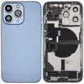 Back Housing W/ Charging Port Flex & Small Parts For iPhone 13 Pro (EU / Global Version) (Used OEM Pull: Grade C) (Sierra Blue)