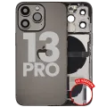 Back Housing W/ Charging Port Flex & Small Parts For iPhone 13 Pro (US Version) (Used OEM Pull: Grade A) (Graphite)