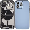 Back Housing W/ Charging Port Flex & Small Parts For iPhone 13 Pro (US Version) (Used OEM Pull: Grade A) (Sierra Blue)
