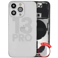 Back Housing W/ Charging Port Flex & Small Parts For iPhone 13 Pro (US Version) (Used OEM Pull: Grade A) (Silver)