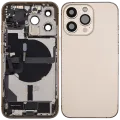 Back Housing W/ Charging Port Flex & Small Parts For iPhone 13 Pro (US Version) (Used OEM Pull: Grade B) (Gold)