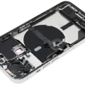 Back Housing W/ Charging Port Flex & Small Parts For iPhone 13 Pro (US Version) (Used OEM Pull: Grade B) (Silver)