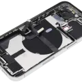Back Housing W/ Charging Port Flex & Small Parts For iPhone 13 Pro (US Version) (Used OEM Pull: Grade B) (Silver)