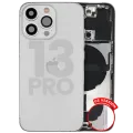 Back Housing W/ Charging Port Flex & Small Parts For iPhone 13 Pro (US Version) (Used OEM Pull: Grade C) (Silver)