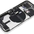 Back Housing W/ Charging Port Flex & Small Parts For iPhone 13 Pro (US Version) (Used OEM Pull: Grade C) (Silver)