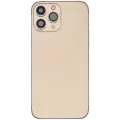 Back Housing W/ Charging Port Flex & Small Parts For iPhone 13 Pro Max (EU / Global Version) (Used OEM Pull: Grade A) (Gold)