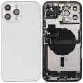 Back Housing W/ Charging Port Flex & Small Parts For iPhone 13 Pro Max (EU / Global Version) (Used OEM Pull: Grade A) (Silver)