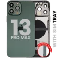 Back Housing W/ Charging Port Flex & Small Parts For iPhone 13 Pro Max (EU / Global Version) (Used OEM Pull: Grade B) (Alpine Green)