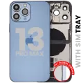 Back Housing W/ Charging Port Flex & Small Parts For iPhone 13 Pro Max (EU / Global Version) (Used OEM Pull: Grade B) (Sierra Blue)