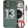 Back Housing W/ Charging Port Flex & Small Parts For iPhone 13 Pro Max (EU / Global Version) (Used OEM Pull: Grade C) (Alpine Green)