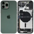 Back Housing W/ Charging Port Flex & Small Parts For iPhone 13 Pro Max (US Version) (Used OEM Pull: Grade A) (Alpine Green)