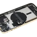 Back Housing W/ Charging Port Flex & Small Parts For iPhone 13 Pro Max (US Version) (Used OEM Pull: Grade A) (Gold)