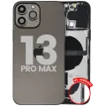 Back Housing W/ Charging Port Flex & Small Parts For iPhone 13 Pro Max (US Version) (Used OEM Pull: Grade A) (Graphite)