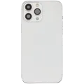 Back Housing W/ Charging Port Flex & Small Parts For iPhone 13 Pro Max (US Version) (Used OEM Pull: Grade A) (Silver)
