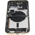 Back Housing W/ Charging Port Flex & Small Parts For iPhone 13 Pro Max (US Version) (Used OEM Pull: Grade B) (Gold)