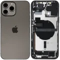Back Housing W/ Charging Port Flex & Small Parts For iPhone 13 Pro Max (US Version) (Used OEM Pull: Grade B) (Graphite)