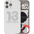 Back Housing W/ Charging Port Flex & Small Parts For iPhone 13 Pro Max (US Version) (Used OEM Pull: Grade B) (Silver)