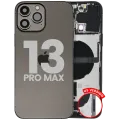 Back Housing W/ Charging Port Flex & Small Parts For iPhone 13 Pro Max (US Version) (Used OEM Pull: Grade C) (Graphite)