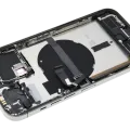 Back Housing W/ Charging Port Flex & Small Parts For iPhone 13 Pro Max (US Version) (Used OEM Pull: Grade C) (Graphite)