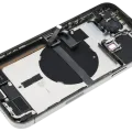 Back Housing W/ Charging Port Flex & Small Parts For iPhone 13 Pro Max (US Version) (Used OEM Pull: Grade C) (Graphite)