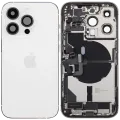 Back Housing W/ Charging Port Flex & Small Parts For iPhone 14 Pro (EU / Global Version) (Used OEM Pull: Grade A) (Silver)