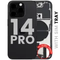 Back Housing W/ Charging Port Flex & Small Parts For iPhone 14 Pro (EU / Global Version) (Used OEM Pull: Grade B) (Space Black)