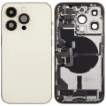 Back Housing W/ Charging Port Flex & Small Parts For iPhone 14 Pro (EU / Global Version) (Used OEM Pull: Grade C) (Gold)