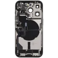 Back Housing W/ Charging Port Flex & Small Parts For iPhone 14 Pro (US Version) (Used OEM Pull: Grade A) (Space Black)