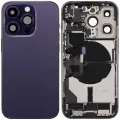 Back Housing W/ Charging Port Flex & Small Parts For iPhone 14 Pro (US Version) (Used OEM Pull: Grade A) (Deep Purple)