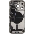 Back Housing W/ Charging Port Flex & Small Parts For iPhone 14 Pro (US Version) (Used OEM Pull: Grade B) (Silver)
