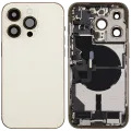 Back Housing W/ Charging Port Flex & Small Parts For iPhone 14 Pro (US Version) (Used OEM Pull: Grade B) (Gold)