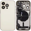 Back Housing W/ Charging Port Flex & Small Parts For iPhone 14 Pro (US Version) (Used OEM Pull: Grade C) (Gold)