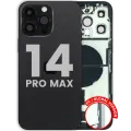 Back Housing W/ Charging Port Flex & Small Parts For iPhone 14 Pro Max (EU / Global Version) (Used OEM Pull: Grade B) (Space Black)