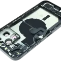 Back Housing W/ Charging Port Flex & Small Parts For iPhone 14 Pro Max (EU / Global Version) (Used OEM Pull: Grade B) (Space Black)