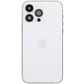 Back Housing W/ Charging Port Flex & Small Parts For iPhone 14 Pro Max (EU / Global Version) (Used OEM Pull: Grade B) (Silver)