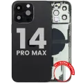 Back Housing W/ Charging Port Flex & Small Parts For iPhone 14 Pro Max (EU / Global Version) (Used OEM Pull: Grade C) (Space Black)