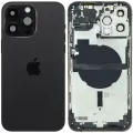 Back Housing W/ Charging Port Flex & Small Parts For iPhone 14 Pro Max (EU / Global Version) (Used OEM Pull: Grade C) (Space Black)