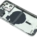 Back Housing W/ Charging Port Flex & Small Parts For iPhone 14 Pro Max (EU / Global Version) (Used OEM Pull: Grade C) (Space Black)