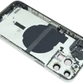 Back Housing W/ Charging Port Flex & Small Parts For iPhone 14 Pro Max (EU / Global Version) (Used OEM Pull: Grade C) (Space Black)