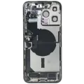 Back Housing W/ Charging Port Flex & Small Parts For iPhone 14 Pro Max (EU / Global Version) (Used OEM Pull: Grade C) (Silver)
