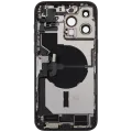 Back Housing W/ Charging Port Flex & Small Parts For iPhone 14 Pro Max (US Version) (Used OEM Pull: Grade A) (Space Black)