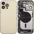 Back Housing W/ Charging Port Flex & Small Parts For iPhone 14 Pro Max (US Version) (Used OEM Pull: Grade A) (Gold)