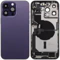 Back Housing W/ Charging Port Flex & Small Parts For iPhone 14 Pro Max (US Version) (Used OEM Pull: Grade B) (Deep Purple)