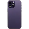 Back Housing W/ Charging Port Flex & Small Parts For iPhone 14 Pro Max (US Version) (Used OEM Pull: Grade B) (Deep Purple)