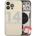 Back Housing W/ Charging Port Flex & Small Parts For iPhone 14 Pro Max (US Version) (Used OEM Pull: Grade C) (Gold)