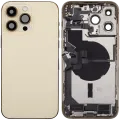Back Housing W/ Charging Port Flex & Small Parts For iPhone 14 Pro Max (US Version) (Used OEM Pull: Grade C) (Gold)